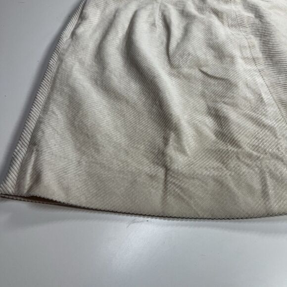 J CREW Women 99% Cotton Corduroy A-Line Mini Skirt Striped Cream Color SZ 4 - Picture 5 of 8